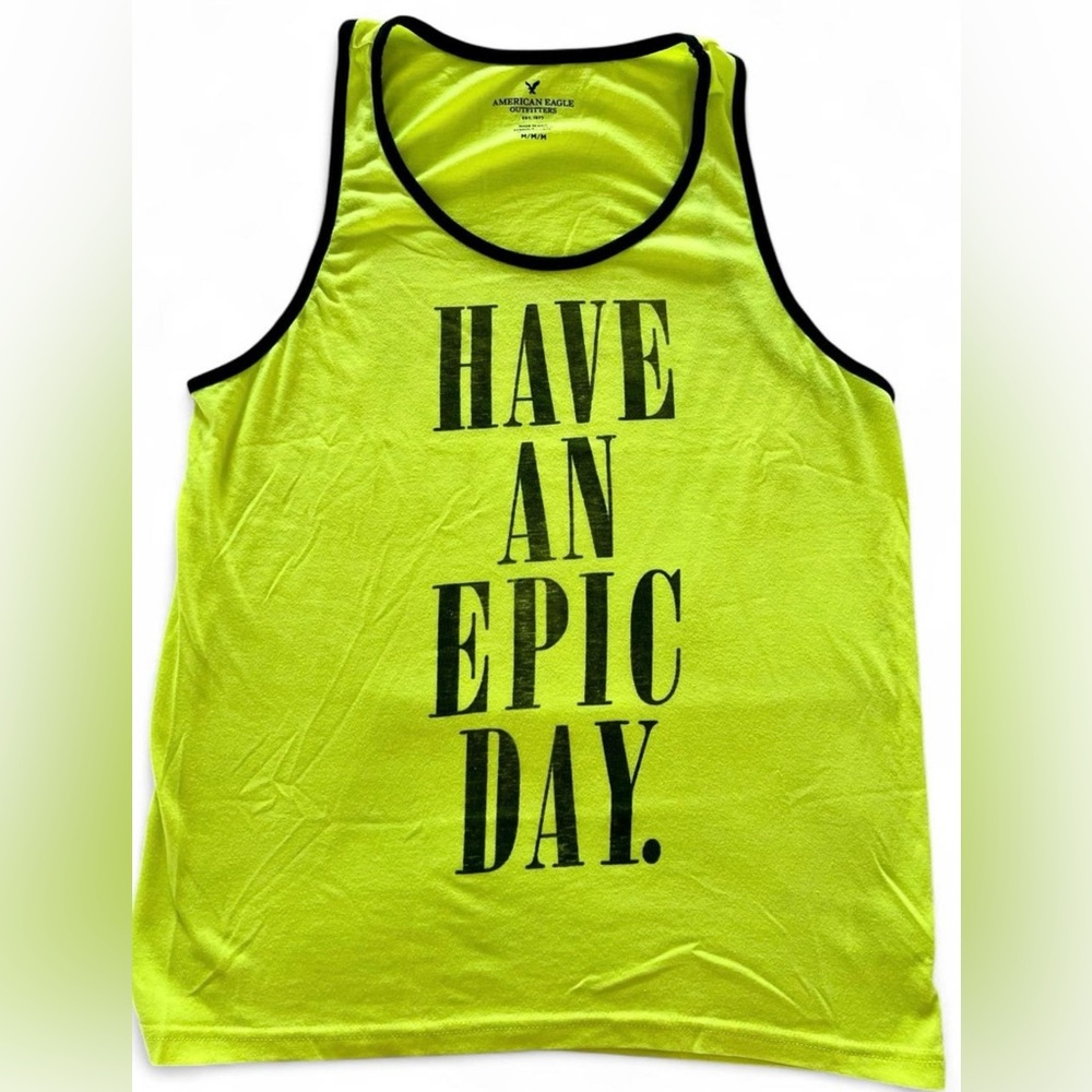 American Eagle Outfitters Neon Yellow Tank Top